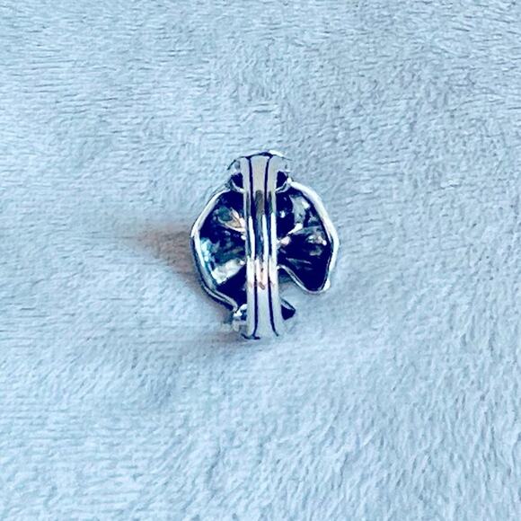 Frog On Lily Pad KC Studio 2011 Barry Kieselstein Cord Sterling Silver Ring - Picture 12 of 15